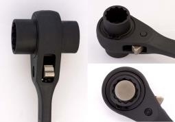 DWUSTRONNY KLUCZ NASADKOWY Z GRZECHOTKĄ 32x36mm, DŁ. 450mm