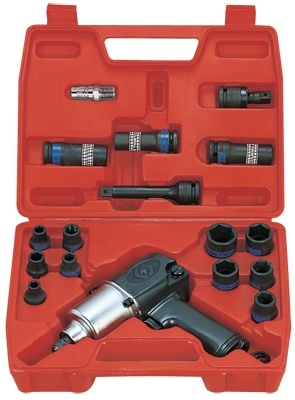 ZESTAW- KLUCZ UDAROWY PNEUMATYCZNY 1/2" 881Nm + NASADKI UDAROWE 1/2" 9 -27mm Z AKCESORIAMI, WALIZKA,20 CZ. ZESTAW- KLUCZ UDAROWY PNEUMATYCZNY 1/2" 881Nm + NASADKI UDAROWE 1/2" 9 -27mm Z AKCESORIAMI, WALIZKA,20 CZ.