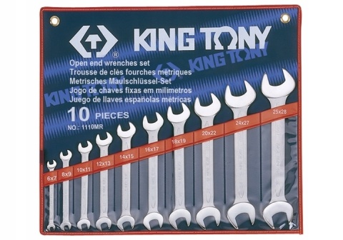 ZESTAW KLUCZY PŁASKICH 10cz. 6 - 28mm, ETUI ZESTAW KLUCZY PŁASKICH 10cz. 6 - 28mm, ETUI