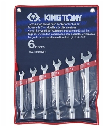 ZESTAW KLUCZY PŁASKO-NASADOWYCH 6cz. 10 - 19mm ZESTAW KLUCZY PŁASKO-NASADOWYCH 6cz. 10 - 19mm