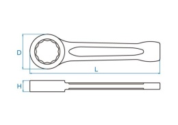 10B0-41 - KLUCZ OCZKOWY 41mm DO POBIJANIA
