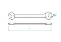 19005507 - KLUCZ PŁASKI 5,5 x 7mm