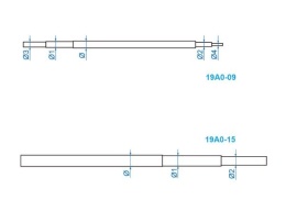 19A0-15 - POKRĘTŁO DO KLUCZY RUROWYCH Z SERII 19A0, 220mm, ŚREDNICA 12.7mm, 11.75mm, 9.75mm