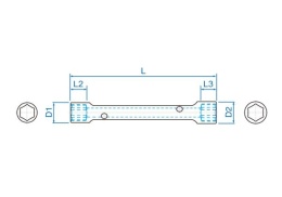 19A02022 - KLUCZ RUROWY 170mm, 20mm x 22mm