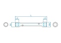 19A02528 - KLUCZ RUROWY 205mm, 25mm x 28mm