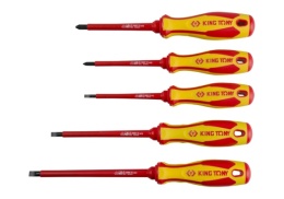 30605MR - ZESTAW WKRĘTAKÓW IZOLOWANYCH 5 cz. POZIDRIV PZ No.1 x 100, No.2 x 100, PŁASKIE 4 x 100, 5,5 x 125, 6,5 x 150