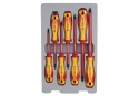 30607MR - ZESTAW WKRĘTAKÓW IZOLOWANYCH 7cz. POZIDRIV PZ No.1x100, No.2x100, No.3x150, PŁASKIE 4x100, 5,5x125, 6,5x150, 8