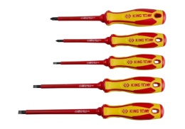 30615MR - ZESTAW WKRĘTAKÓW IZOLOWANYCH 5cz.KRZYŻAK PH No.1x 100, No.2x100, PŁASKIE 4x100, 5,5x125, 6,5x150