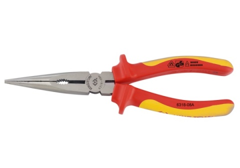6318-08A - SZCZYPCE UNIWERSALNE WĄSKIE PROSTE TYP EUROPEJSKI, IZOLOWANE, 200mm 6318-08A - SZCZYPCE UNIWERSALNE WĄSKIE PROSTE TYP EUROPEJSKI, IZOLOWANE, 200mm