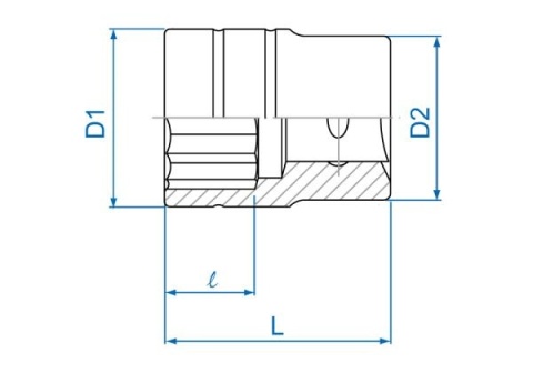 833048S - NASADKA KRÓTKA 1" CALOWA 1-1/2" x 65mm 12-kąt. Cr-V 833048S - NASADKA KRÓTKA 1" CALOWA 1-1/2" x 65mm 12-kąt. Cr-V