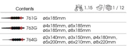 9-1011GP - ZESTAW 11cz. PUNKTAK 6mm, WYBIJAKI 2 - 8mm, POBIJAKI 4 - 8mm, WKŁAD DO WÓZKA