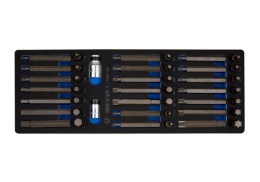 PROMOCJA - 9-1044CQV - ZESTAW BITÓW 10mm 44cz. HEX 4 - 12mm. TORX T20 - T60. SPLINE 5 - 12mm. WKŁAD Z PIANKI EVA DO WÓZKA