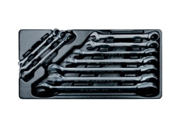 9-12110MR - ZESTAW KLUCZY PŁASKO-OCZKOWYCH Z GRZECHOTKĄ 8 - 24mm, WKŁAD DO WÓZKA,10 CZ.