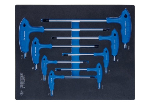 PROMOCJA - ZESTAW IMBUSÓW Z UCHWYTEM "L" 8szt. TORX / TORX Z OTWOREM T10 - T50, WKŁAD Z PIANKI EVA DO WÓZKA PROMOCJA - ZESTAW IMBUSÓW Z UCHWYTEM "L" 8szt. TORX / TORX Z OTWOREM T10 - T50, WKŁAD Z PIANKI EVA DO WÓZKA
