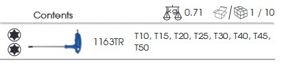 9-22308TRV - ZESTAW IMBUSÓW Z UCHWYTEM "L" 8szt. TORX / TORX T10 - T50, WKŁAD Z PIANKI EVA DO WÓZKA 9-22308TRV - ZESTAW IMBUSÓW Z UCHWYTEM "L" 8szt. TORX / TORX T10 - T50, WKŁAD Z PIANKI EVA DO WÓZKA