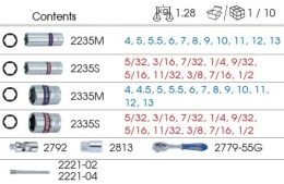 9-2548CRV - ZESTAW NASADEK 1/4