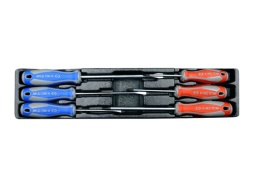 9-30106MR - ZESTAW WKRĘTAKÓW 6 cz. KRZYŻAK + PŁASKIE, WKŁAD DO SKRZYNKI 87402