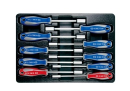 9-30110CR - ZESTAW WKRĘTAKÓW Z NASADKĄ 10 cz. 6-13mm + 1/4