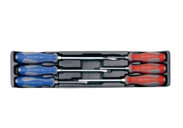 9-30206MR - ZESTAW WKRĘTAKÓW ŚLUSARSKICH 6 cz. KRZYŻAK + PŁASKIE, WKŁAD DO SZKRZYNKI 87402