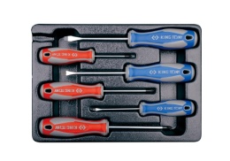 9-31106MR - ZESTAW WKRĘTAKÓW 6 cz. KRZYŻAK No.0 x 60, No.1 x 80, No.2 x 100, PŁASKIE 3 x 75, 5,5 x 100, 6,5 x 150, DO WÓZKA