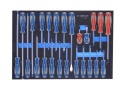 PROMOCJA - 9-31124MRV - ZESTAW WKRĘTAKÓW 24 cz. KRZYŻAKI PH1 - PH3. PŁASKIE 3 - 10mm. TORX T6 - T30. WKŁAD Z PIANKI EVA DO WÓZKA
