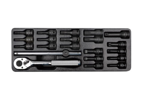 9-3421PP - ZESTAW NASADEK UDAROWYCH 3/8" 21cz. KRÓTKIE PH1-PH4, PŁASKIE 5.5-10, TORX T10-T60 Z AKCESORIAMI, WKŁAD DO WÓZKA 9-3421PP - ZESTAW NASADEK UDAROWYCH 3/8" 21cz. KRÓTKIE PH1-PH4, PŁASKIE 5.5-10, TORX T10-T60 Z AKCESORIAMI, WKŁAD DO WÓZKA