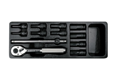 9-3432MP - ZESTAW NASADEK UDAROWYCH 3/8" 12cz. KRÓTKIE HEX H4-H17 Z AKCESORIAMI, WKŁAD DO WÓZKA 9-3432MP - ZESTAW NASADEK UDAROWYCH 3/8" 12cz. KRÓTKIE HEX H4-H17 Z AKCESORIAMI, WKŁAD DO WÓZKA