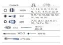 9-3545MRV - ZESTAW NASADEK 3/8" 45cz. KRÓTKIE 6-kąt.6-24mm, Z AKCESORIAMI, WKŁAD Z PIANKI EVA DO WÓZKA