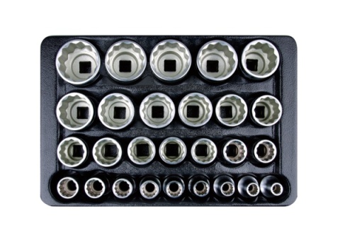 9-4057MR - ZESTAW NASADEK 1/2", KRÓTKIE 12-kąt. 8-36 mm, WKŁAD DO WÓZKA, 27 CZ 9-4057MR - ZESTAW NASADEK 1/2", KRÓTKIE 12-kąt. 8-36 mm, WKŁAD DO WÓZKA, 27 CZ