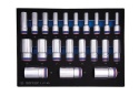 9-4221MRV - ZESTAW NASADEK 1/2" 21cz. DŁUGIE 12-kąt. 8 - 36mm, WKŁAD DO WÓZKA