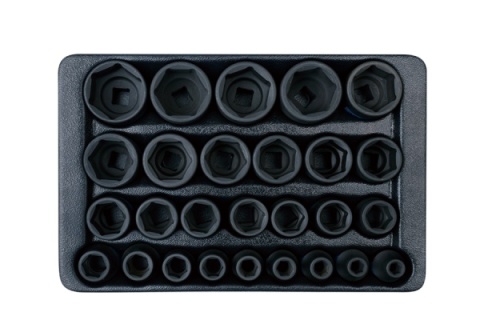9-4427MP - ZESTAW NASADEK UDAROWYCH 1/2" 27 cz. KRÓTKIE 6-KĄT, 8 - 36mm, WKŁAD DO WÓZKA 9-4427MP - ZESTAW NASADEK UDAROWYCH 1/2" 27 cz. KRÓTKIE 6-KĄT, 8 - 36mm, WKŁAD DO WÓZKA