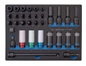 PROMOCJA - 9-4443MPV - ZESTAW NASADEK UDAROWYCH 1/2" 33cz. WKŁAD Z PIANKI EVA DO WÓZKA