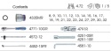 9-4527MRV02 - ZESTAW NASADEK 1/2" 27cz. KRÓTKIE 6-kąt. 8 - 32mm Z AKCESORIAMI, WKŁAD Z PIANKI EVA DO WÓZKA