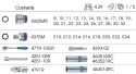PROMOCJA - 9-4537MRV - ZESTAW NASADEK 1/2" 37cz. KRÓTKIE 6-kąt. 8 - 32mm Z AKCESORIAMI. WKŁAD Z PIANKI EVA DO WÓZKA