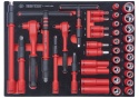9-55VE01MRV - ZESTAW NARZĘDZI IZOLOWANYCH VDE 1/4" i 3/8" 38 CZĘŚCI, WKŁAD Z PIANKI EVA DO WÓZKA