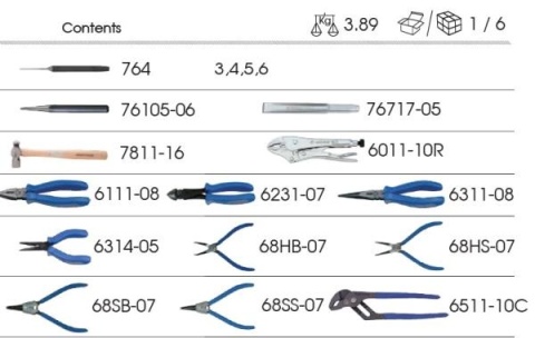 PROMOCJA - ZESTAW SZCZYPIEC + MŁOTEK + AKCESORIA 17cz., WKŁAD Z PIANKI EVA DO WÓZKA PROMOCJA - ZESTAW SZCZYPIEC + MŁOTEK + AKCESORIA 17cz., WKŁAD Z PIANKI EVA DO WÓZKA