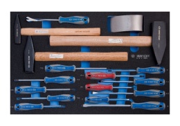 9-91217MRV - ZESTAW WKRĘTAKÓW KRZYŻAK + PŁASKIE + TORX ORAZ MŁOTKÓW, WKŁAD Z PIANKI, DO WÓZKA