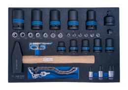 9-99430MFV01 - ZESTAW NASADEK + MŁOTEK + REDUKCJA + PRÓBNIK + KLUCZ DO FILTRÓW, 31 CZ. WKŁAD Z PIANKI EVA DO WÓZKA