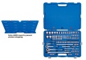 9519MR50 - ZESTAW NASADEK 1/4"+3/8"+1/2" 119cz. 4 -32mm 6-kąt. Z AKCESORIAMI, CHROM+NARZĘDZIA UNIWERSALNE W WALIZCE PLAST.