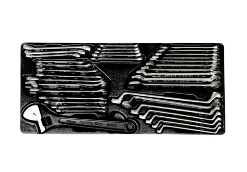 ZESTAW KLUCZY 38cz. - PŁASKO-OCZKOWE 15cz. 6-21mm, PŁASKIE 11cz. 8-19mm, CALOWE 1/4-7/8", KLUCZE OCZKOWE ODGIĘTE 6-19, DO WÓZKA ZESTAW KLUCZY 38cz. - PŁASKO-OCZKOWE 15cz. 6-21mm, PŁASKIE 11cz. 8-19mm, CALOWE 1/4-7/8", KLUCZE OCZKOWE ODGIĘTE 6-19, DO WÓZKA