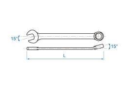 1060-13 - KLUCZ PŁASKO-OCZKOWY 13mm