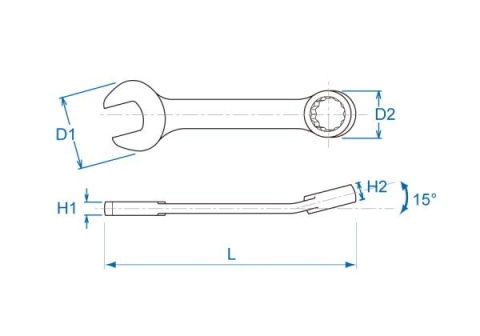 10D0-10 - KLUCZ PŁASKO-OCZKOWY KRÓTKI 10mm x 95mm 10D0-10 - KLUCZ PŁASKO-OCZKOWY KRÓTKI 10mm x 95mm