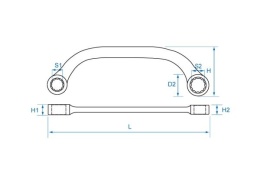19501012 - KLUCZ OCZKOWY DWUSTRONNY WYGIĘTY 10 x 12mm