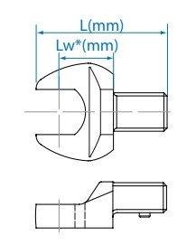 34501110M - GŁOWICA DO KLUCZA DYNAMOMETRYCZNEGO 9x12mm Z KLUCZEM PŁASKIM 10mm