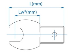 34501110S - GŁOWICA DO KLUCZA DYNAMOMETRYCZNEGO 9x12mm Z KLUCZEM PŁASKIM 5/16