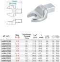 34501122S - GŁOWICA DO KLUCZA DYNAMOMETRYCZNEGO 9x12mm Z KLUCZEM PŁASKIM 11/16"