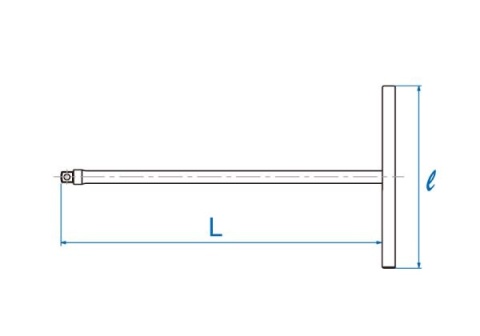 4511-06 - POKRĘTŁO "T" 1/2" 170/268mm, CHROM 4511-06 - POKRĘTŁO "T" 1/2" 170/268mm, CHROM