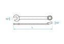 5060-08 - KLUCZ PŁASKO-OCZKOWY CALOWY 1/4"