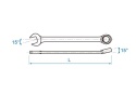 5071-80 - KLUCZ PŁASKO-OCZKOWY CALOWY 2-1/2"