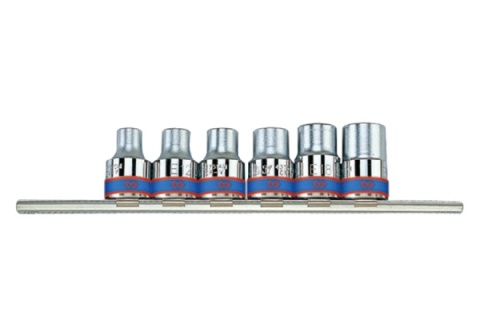 4106PR - ZESTAW NASADEK GWIAZDKOWYCH 1/2" 6cz. KRÓTKIE E10 - E20, SZYNA 4106PR - ZESTAW NASADEK GWIAZDKOWYCH 1/2" 6cz. KRÓTKIE E10 - E20, SZYNA